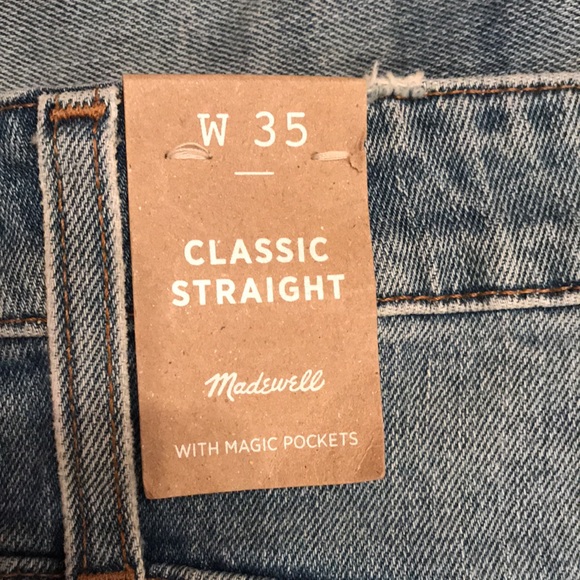 Madewell classic straight Jean NWT - Picture 3 of 5